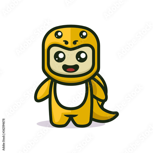 Dinosaur cute mascot vector design