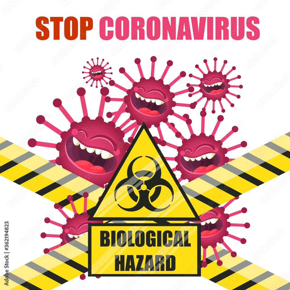 Do Not Cross the Line with Biological Hazard Symbol of Cute 2019 MERS-nCoV (Middle East Respiratory Coronavirus Syndrome-Novel Coronavirus). Design Concept for Protection against Viral Pandemic
Do Not Cross the Line with Biological Hazard Symbol of Cute 2019 MERS-nCoV (Middle East Respiratory Coronavirus Syndrome-Novel Coronavirus). Design Concept for Protection against Viral Pandemic