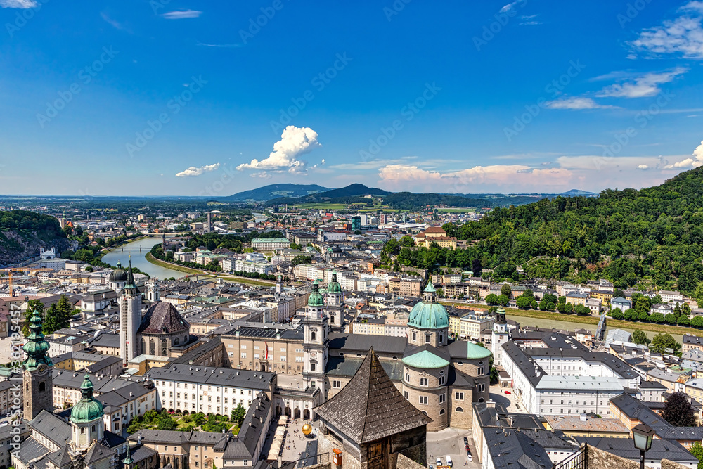 Salzburg, Austria elevated view