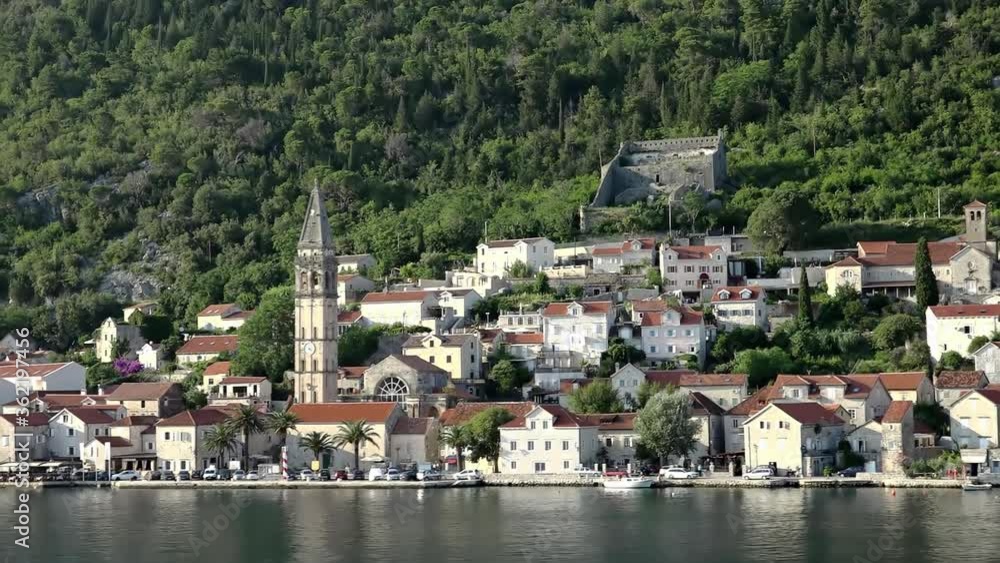 Kotor houses shot from cruise ship Kotor houses shot from cruise ship