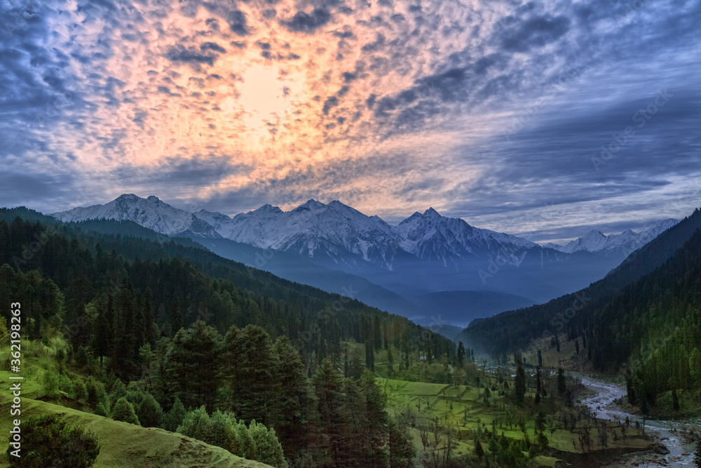 A Himalayan River Passing Through Aru Valley Near Pahalgam, Kashmir, India