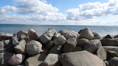 Steine Meer Wolken Ostsee