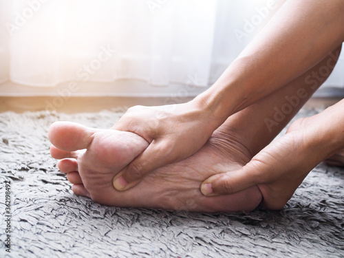 Foot pain, nerve inflammation and hurt in heel