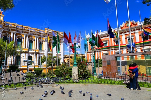 Square in la Paz, Bolivia