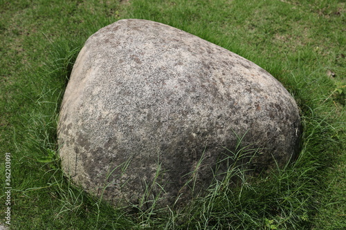 The surface details and textures of big stones in the park