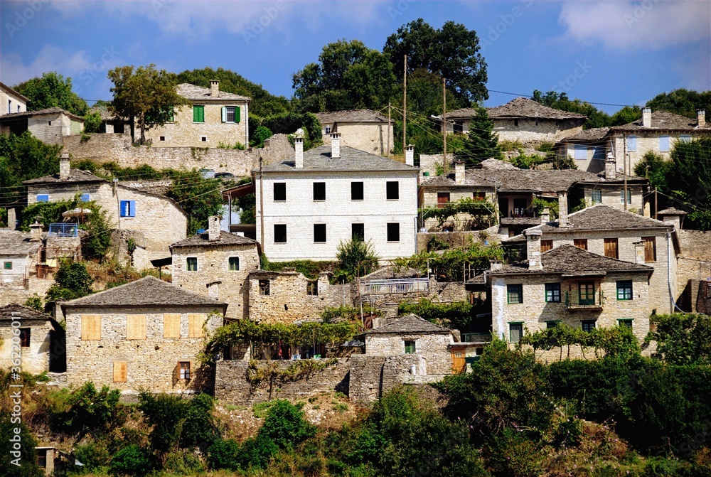 View of Vitsa village,  one of Zagoria villages in north-western Greece.