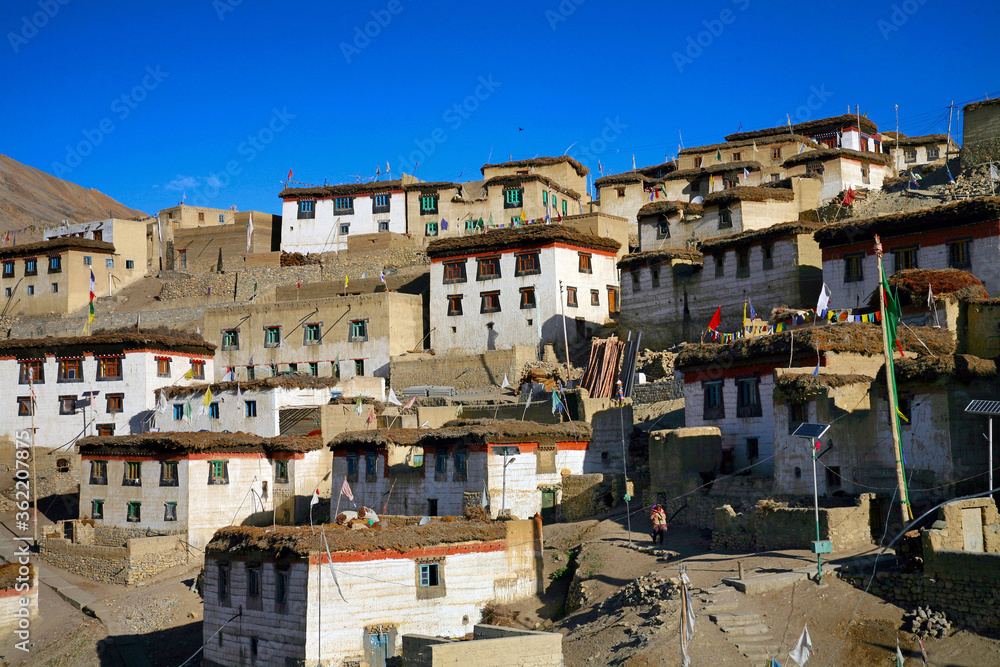 Kibber village, One of the world's highest villages in the Himalayas.