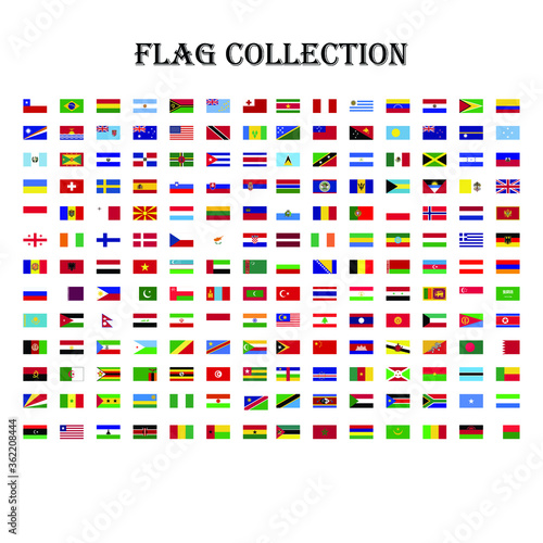 world flag collection more than 100 countries