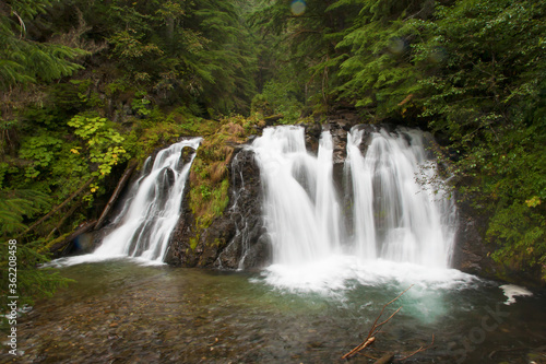 Fototapeta Naklejka Na Ścianę i Meble -  Waterfall just outside of Juneau, Alaska
