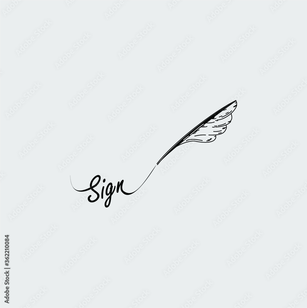 feather pen drawing feather pen drawing