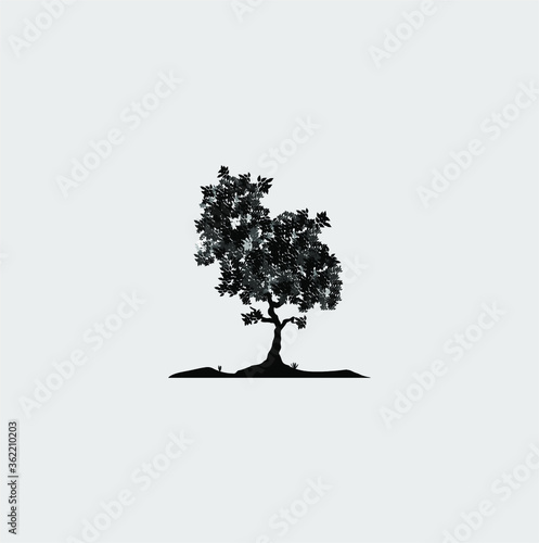 vector tree silhouette
