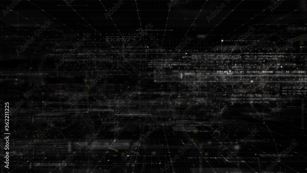 Futuristic digital generated motion abstract matrix cyber environment big data analytic artificial intelligent simulation, loop video with alpha channel for digital background Futuristic digital generated motion abstract matrix cyber environment big data analytic artificial intelligent simulation, loop video with alpha channel for digital background