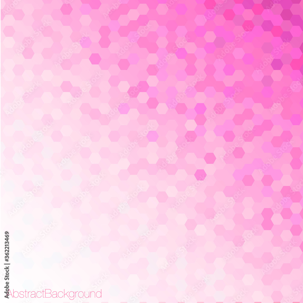 Abstract background - pink tones hexagon pattern vector design
Abstract background - pink tones hexagon pattern vector design