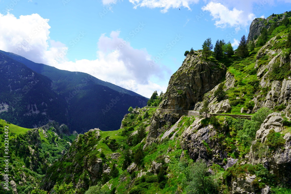 Magnificent view of the Freser's canal.The Freser's canal was built in 1902 and runs about 4 km from the upper Freser dam to the Daio  power plants of the upper Freser at about 1700 m above sea level