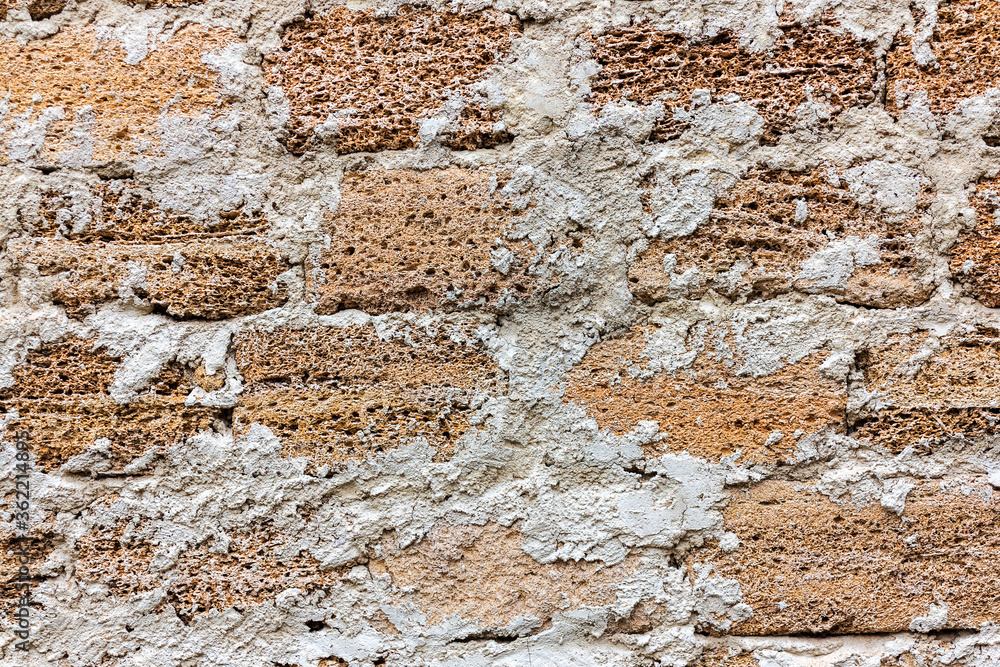 Abstract decorative wall of natural stone. Background, limestone wall texture, shell rock blocks. Great background or texture. Landscape style Abstract decorative wall of natural stone. Background, limestone wall texture, shell rock blocks. Great background or texture. Landscape style