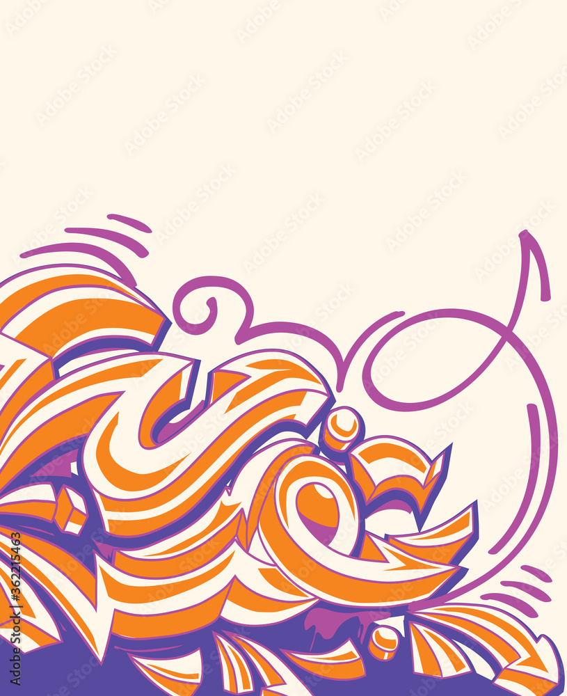 Fototapeta premium Bright colored graffiti arrows background