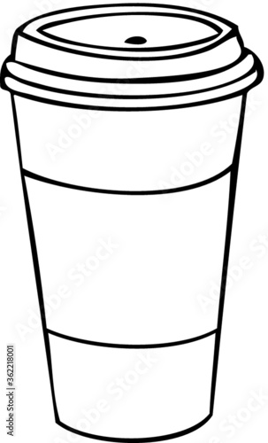 Blank Coffee Cup - Vector Drawing