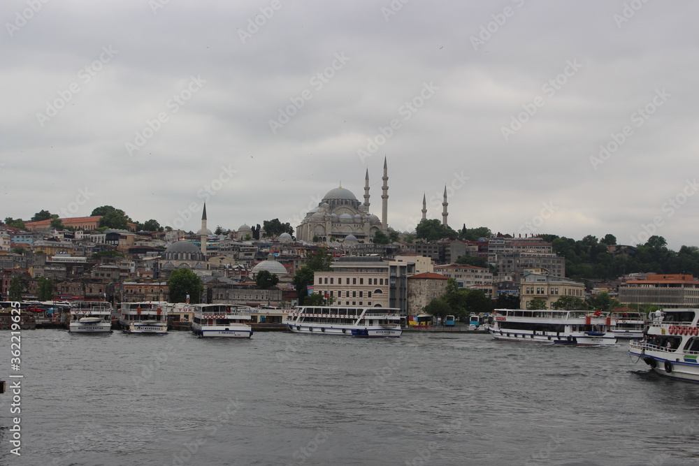 Obraz premium Istanbul Turkey , The Blue Mosque (Sultan Ahmet Camii) and the Black Sea
