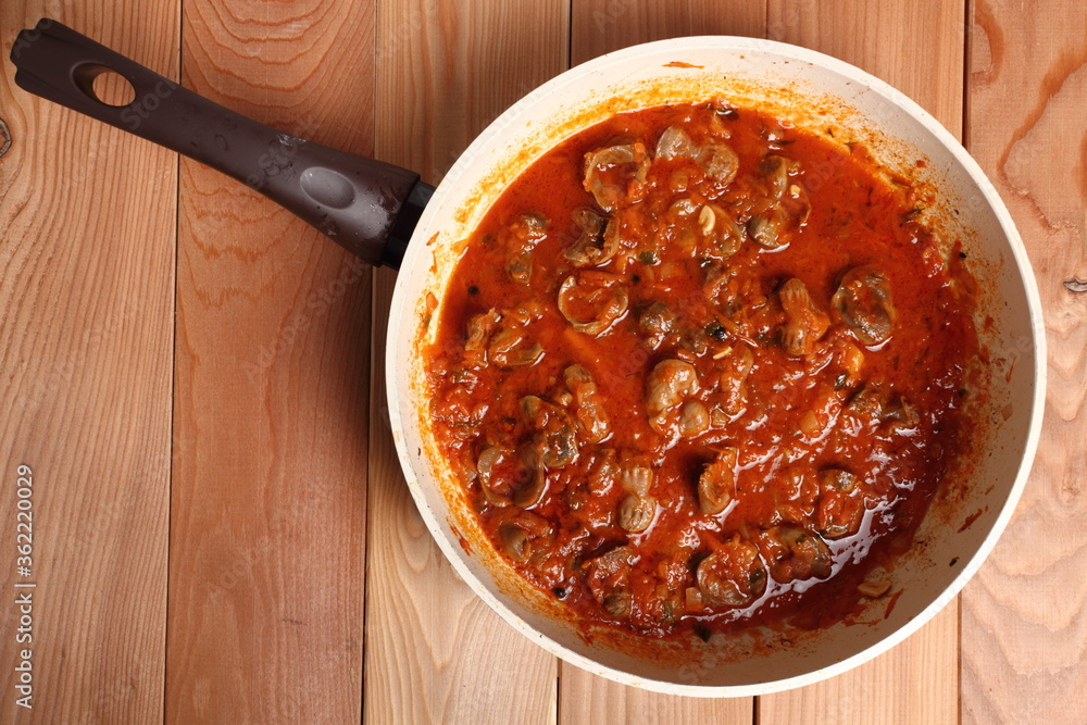 Chicken gizzard stew Stock Photo | Adobe Stock