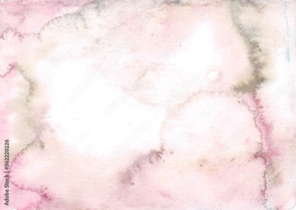 Obraz premium soft pink grey watercolor abstract background