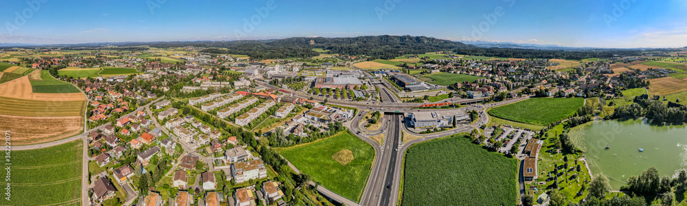 Panorama Urtenen-Schönbühl, Berner-Mittelland, Schweiz