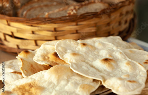 arab bread close up