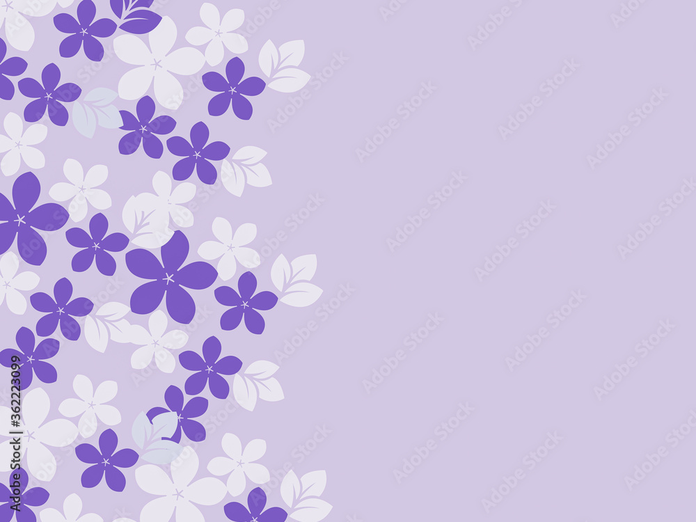 blue floral background with blank copy space for writing your own text, graphic design illustration wallpaper