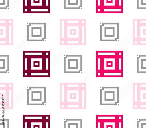Seamless pink colored pattern. Modern girlish tiling background. Geometric wallpaper © matahiasek