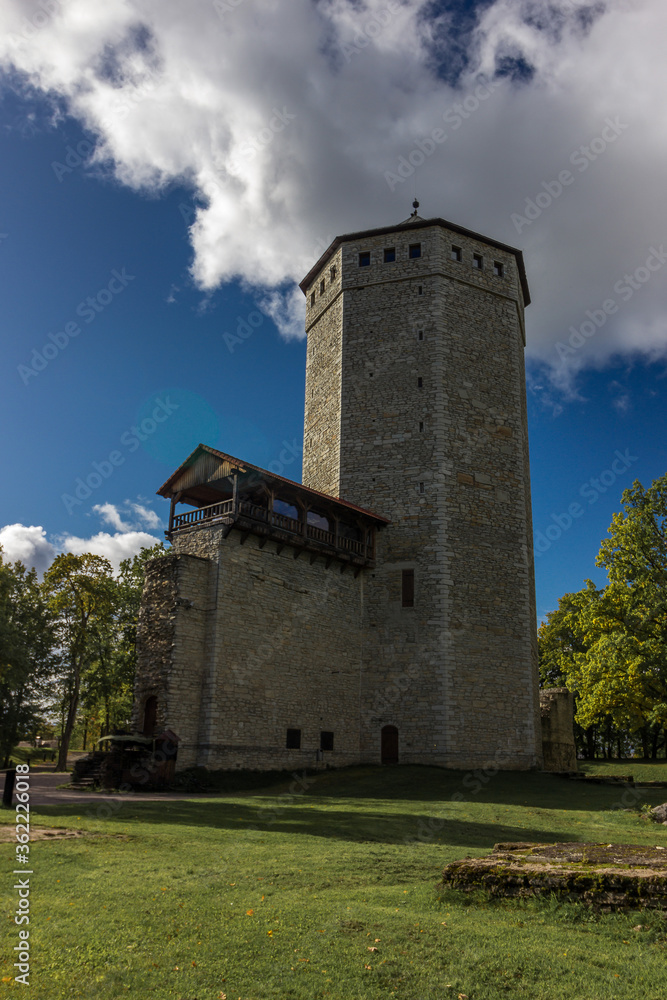 Paide Castle, central Estonia. Ancient castle and cultural heritage of the knights of the Middle Ages