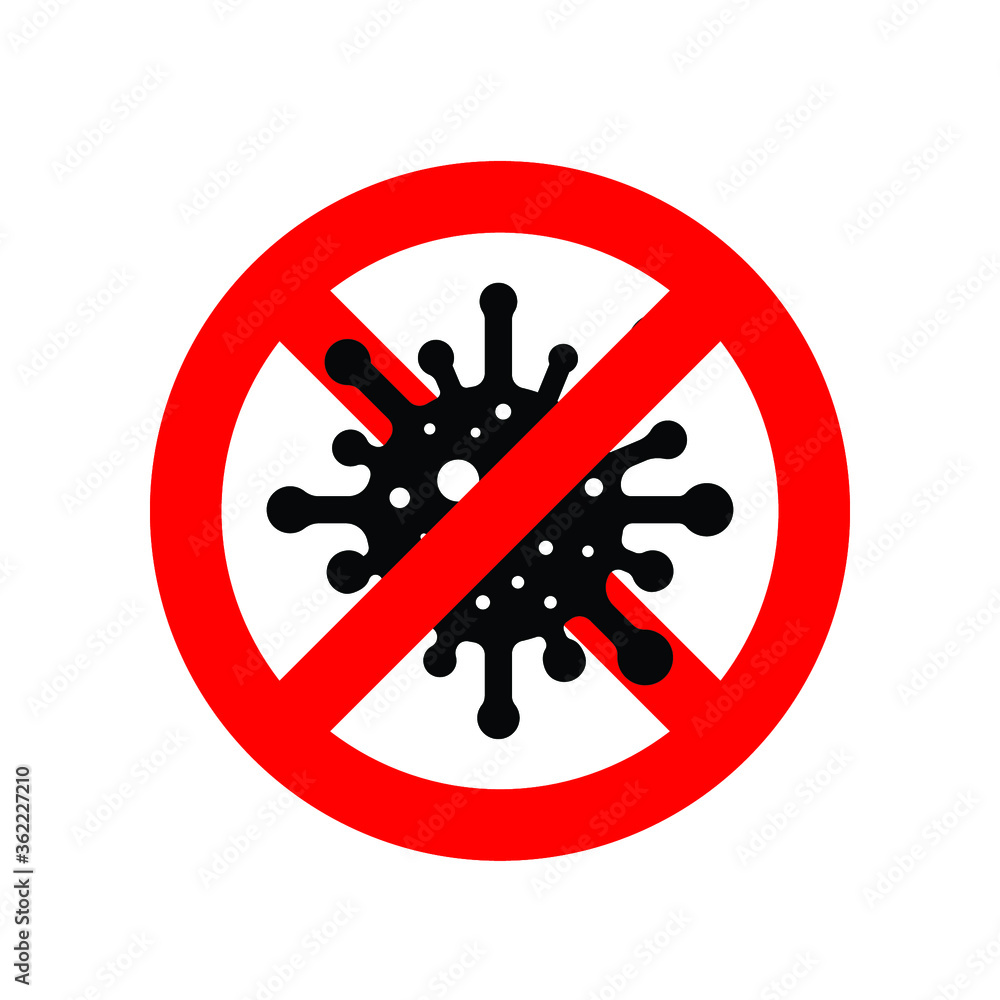 banned virus icon logo. isolated vector icon of virus on background for poster, banner, flyer. banned virus icon logo. isolated vector icon of virus on background for poster, banner, flyer.
