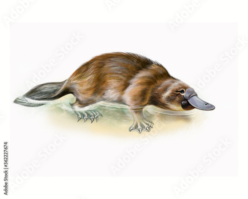 Fotografía platypus (Ornithorhynchus anatinus)