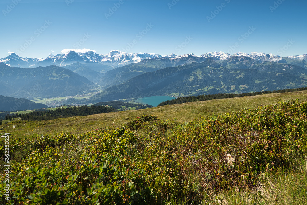 Fototapeta premium Schöne Aussicht von der Spitze der schweizer Berge