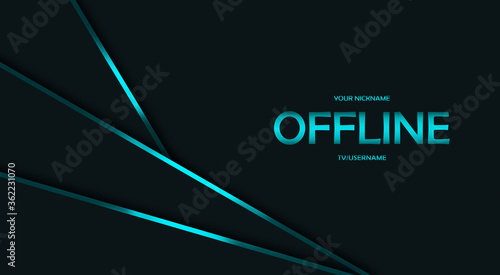 Fotografía Currently offline twitch banner background 16:9 for stream