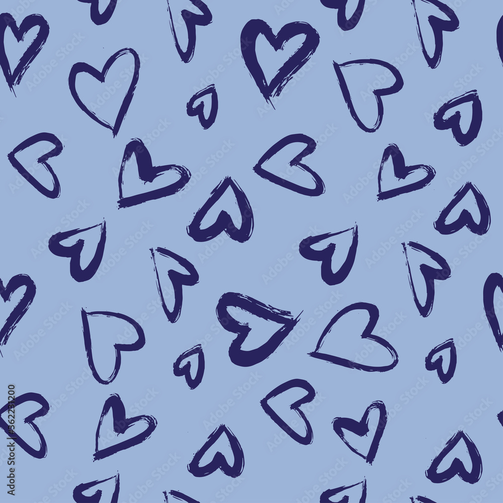 Seamless vector pattern with hearts.