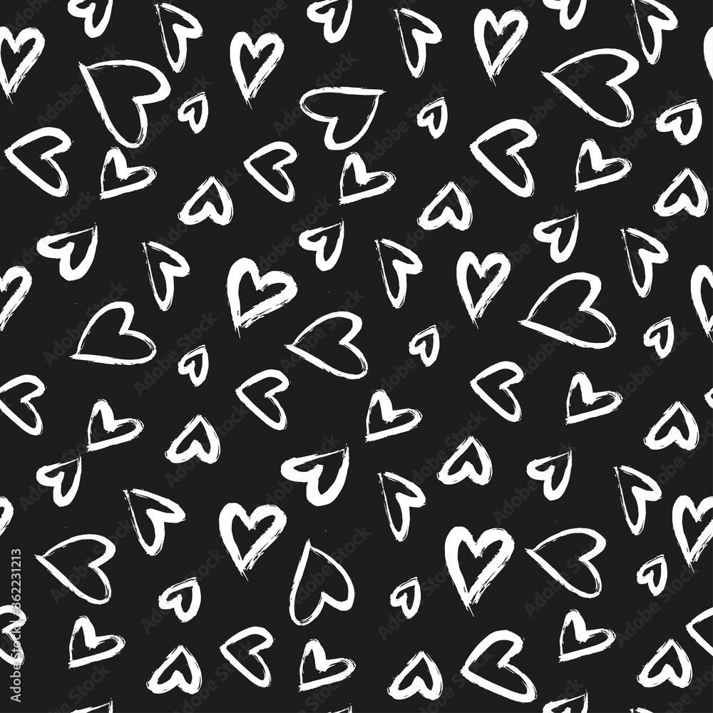 Seamless vector pattern with hearts. Seamless vector pattern with hearts.
