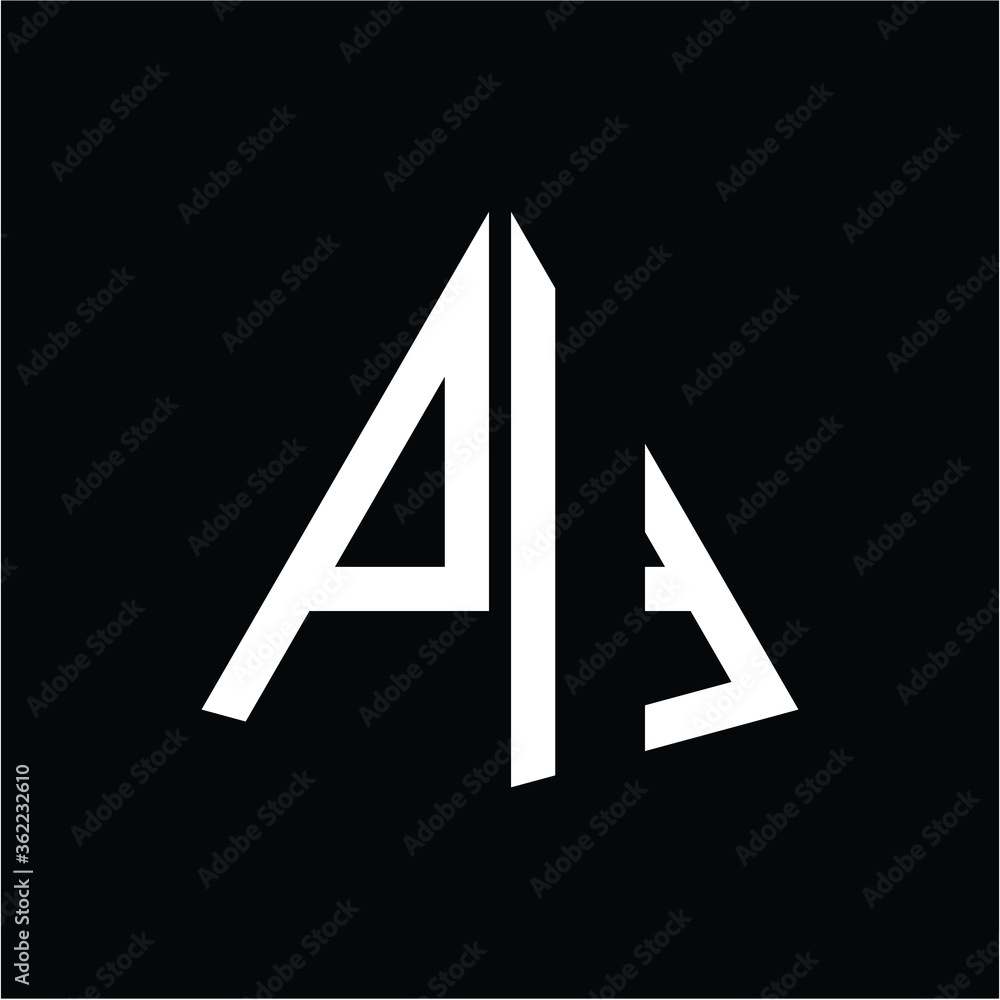 P I white triangle initials with a black background P I white triangle initials with a black background