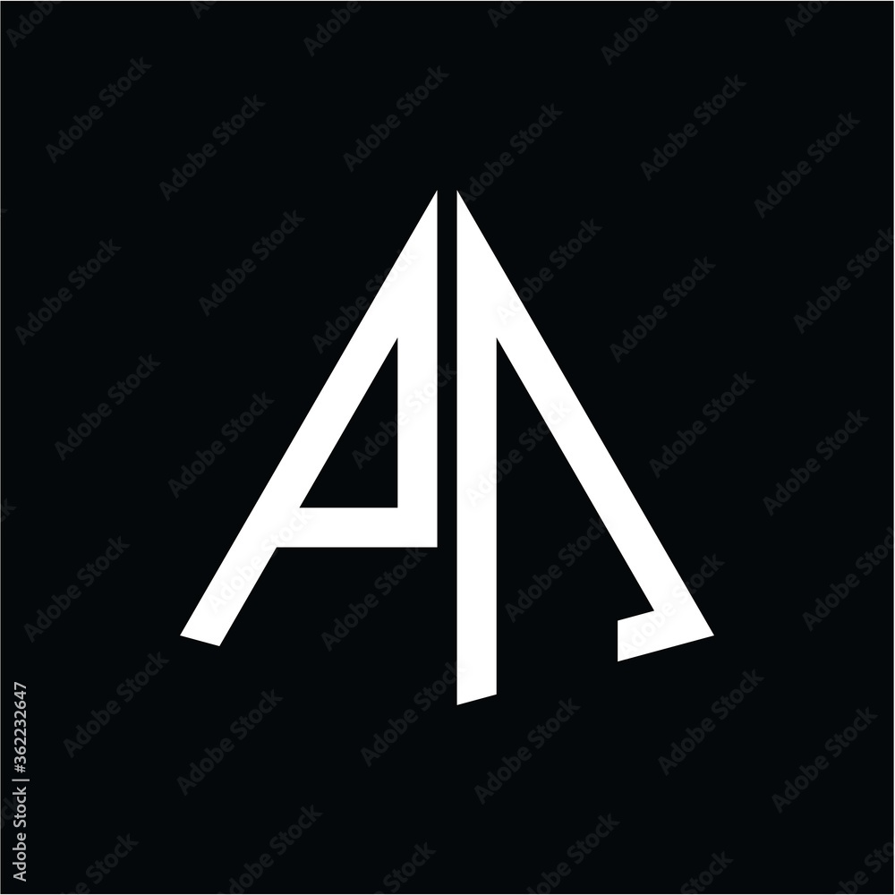 P N white triangle initials with a black background P N white triangle initials with a black background
