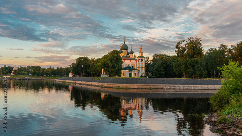 Spaso-Preobrazhensky Cathedral in Uglich Kremlin. Town of Uglich, Russia. Golden Ring of Russia. Spaso-Preobrazhensky Cathedral in Uglich Kremlin. Town of Uglich, Russia. Golden Ring of Russia.