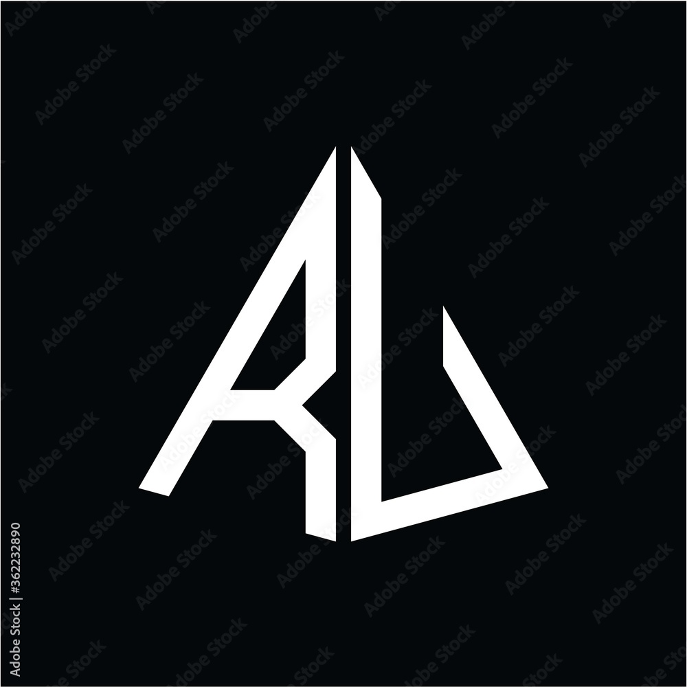 R U white triangle initials with a black background R U white triangle initials with a black background