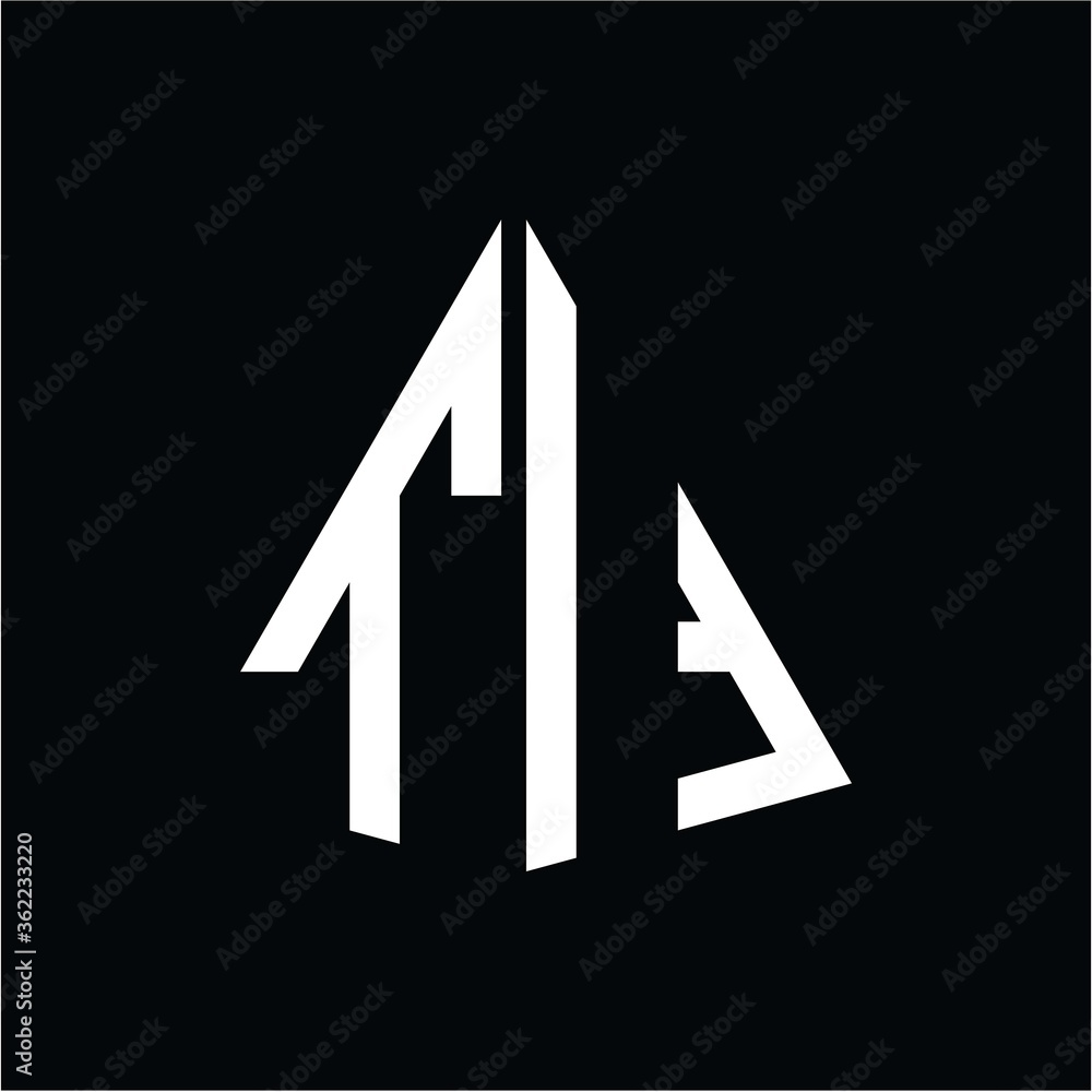 T I white triangle initials with a black background T I white triangle initials with a black background