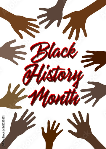 Black History Month Poster. Black Lives Matter. Stop Racism Concept.