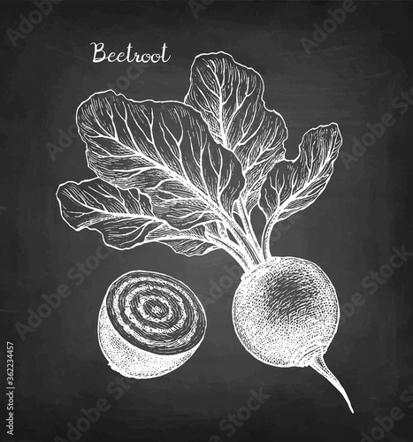 Chalk sketch of beetroot.