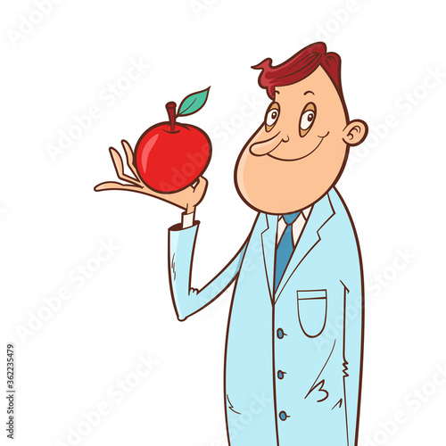 Doctor and apple
