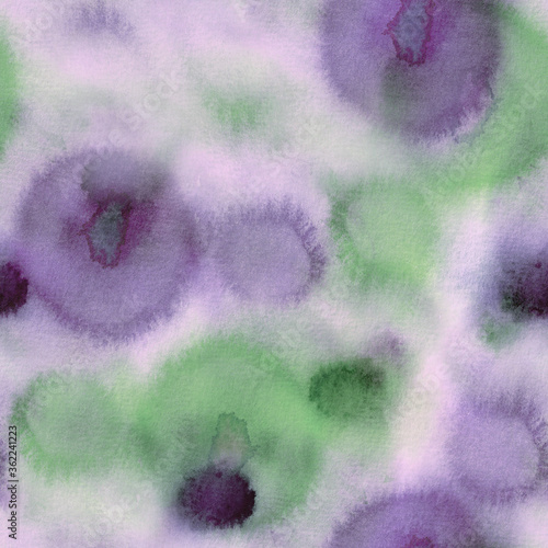 Abstract Seamless Pattern of Stains. Watercolor Background. Hand Painted Illu...