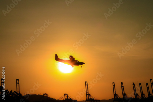 plane over the sunset © jose