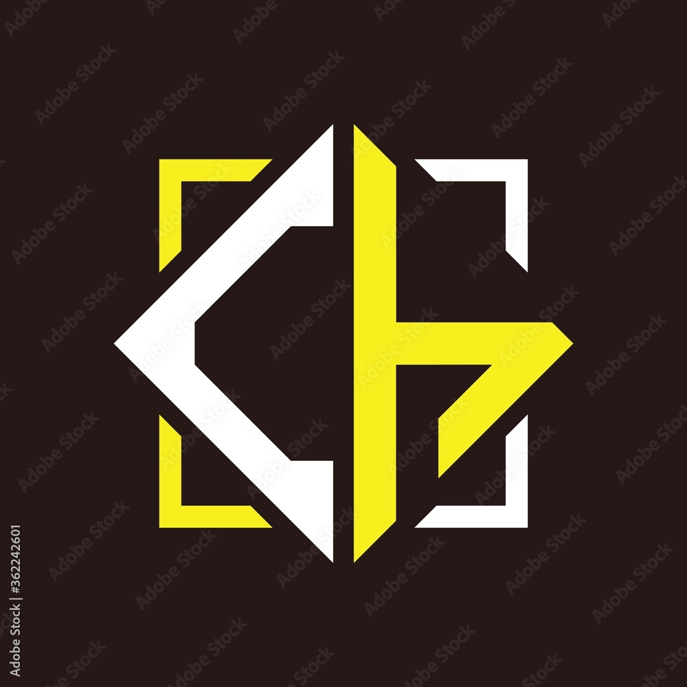C H initials quadrangle monogram with square C H initials quadrangle monogram with square