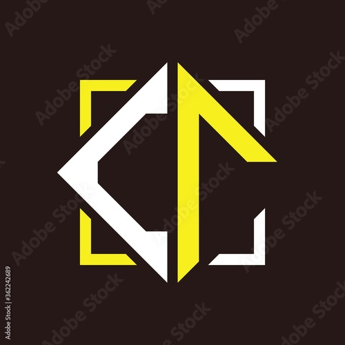 C R initials quadrangle monogram with square Free Download C R initials quadrangle monogram with square - GFXLoad
