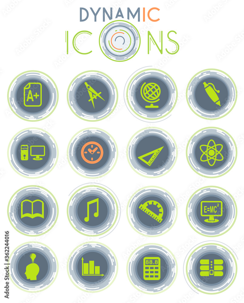 education dynamic icons education dynamic icons