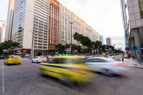 Traffic in Presidente Vargas avenue in Rio de Janeiro city downtown © Donatas Dabravolskas