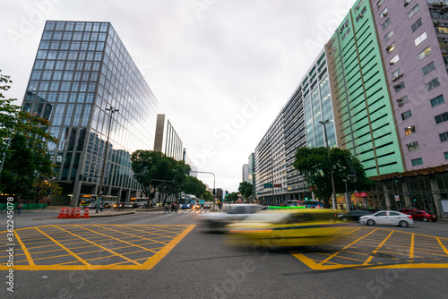 Traffic in Presidente Vargas avenue in Rio de Janeiro city downtown